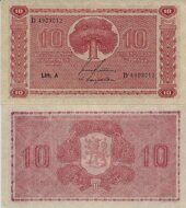 Финляндия 10 марок 1945 г. №77a UNC